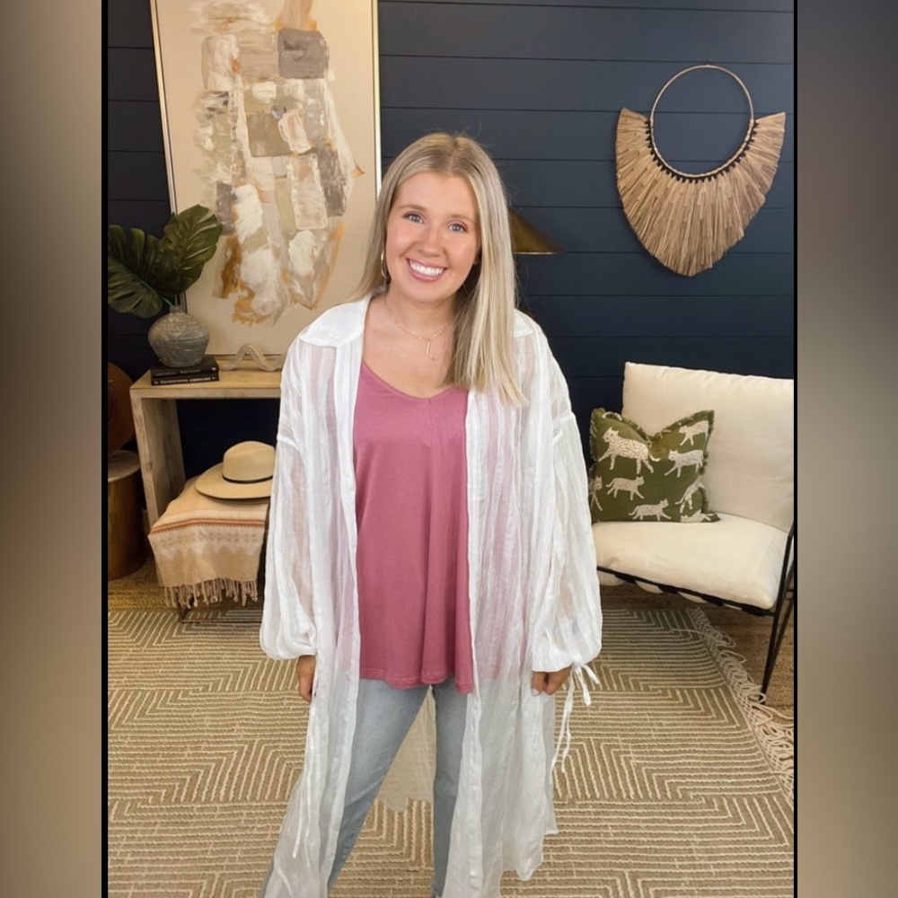 Sheer Chiffon Duster
